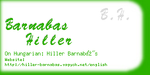 barnabas hiller business card